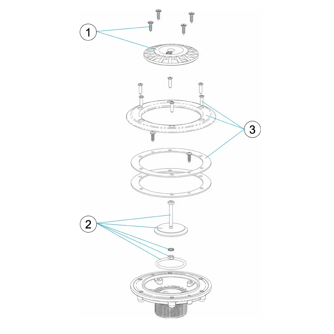 Ανταλλακτικά για στόμιο δαπέδου πισίνας Astral Multiflow