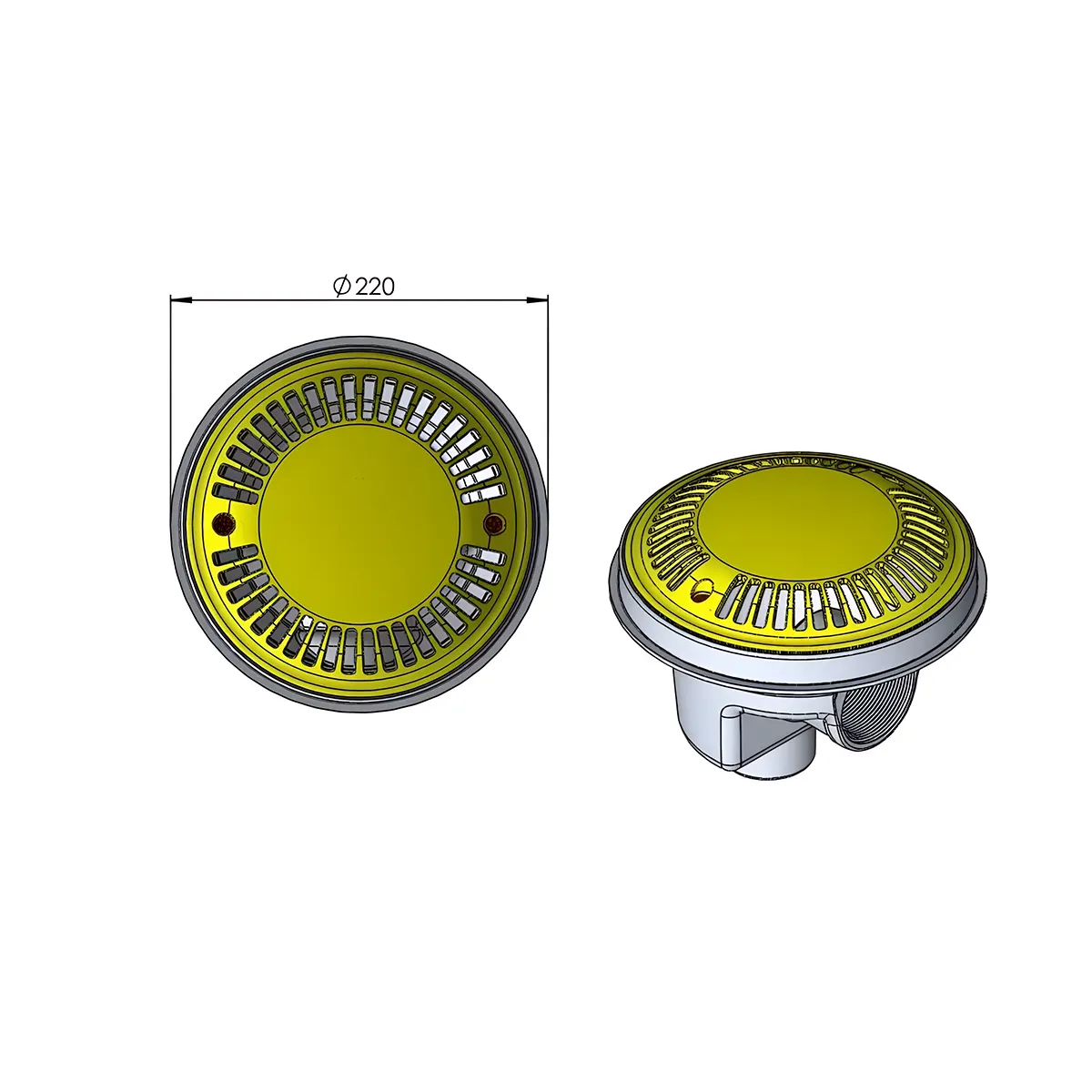 Astral Στρογγυλό Φρεάτιο Πυθμένα Διαστάσεις