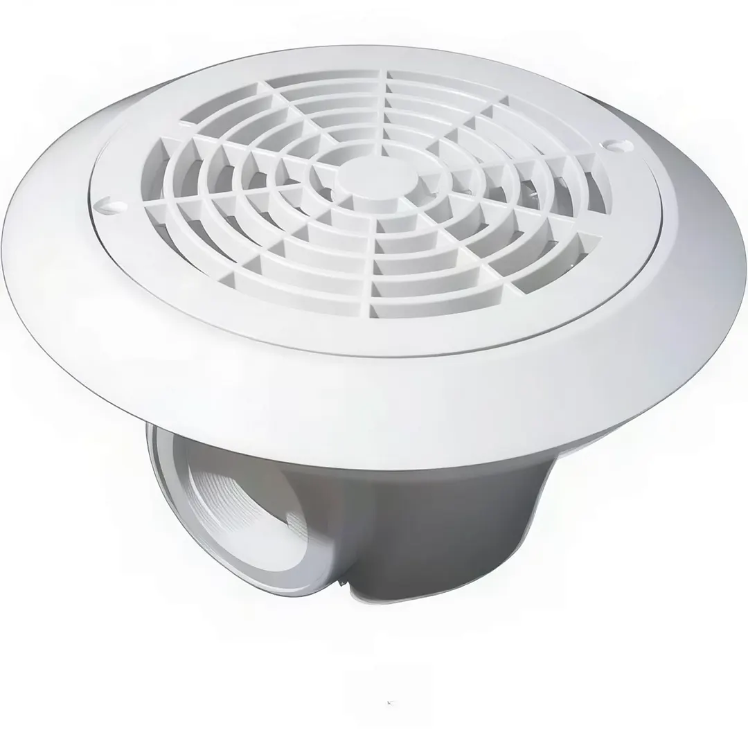 Στρογγυλό φρεάτιο πισίνας Astral με επίπεδη σχάρα απορροής, κατάλληλο για αποστράγγιση και κυκλοφορία νερού.