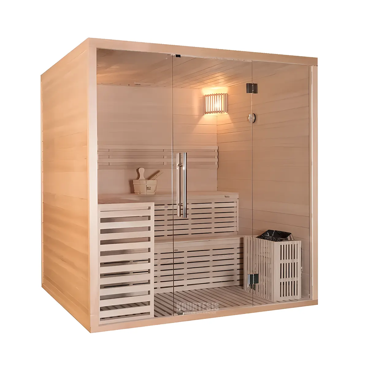 Ξύλινη σάουνα για 5-6 άτομα