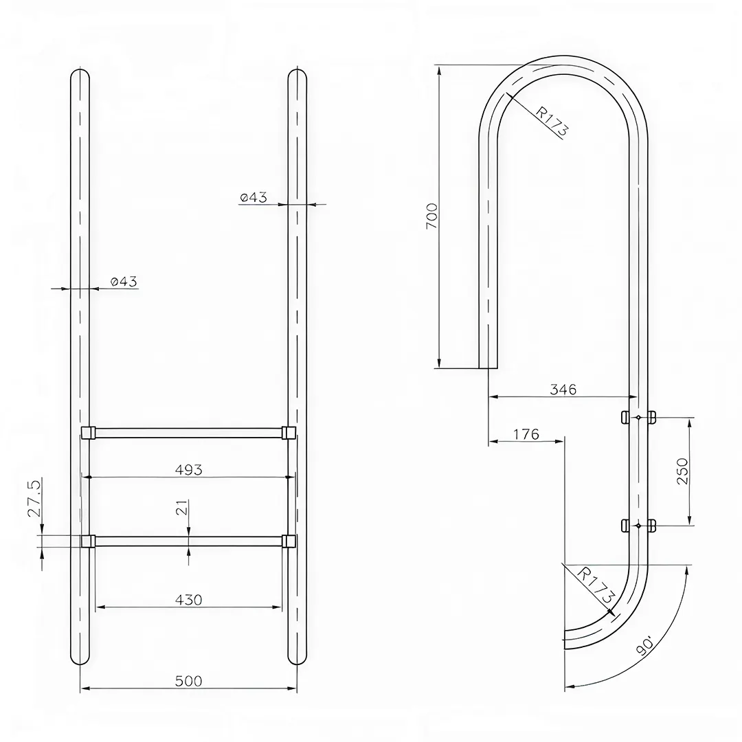 Σχεδιάγραμμα Σκάλας Muro Aqua Line 304