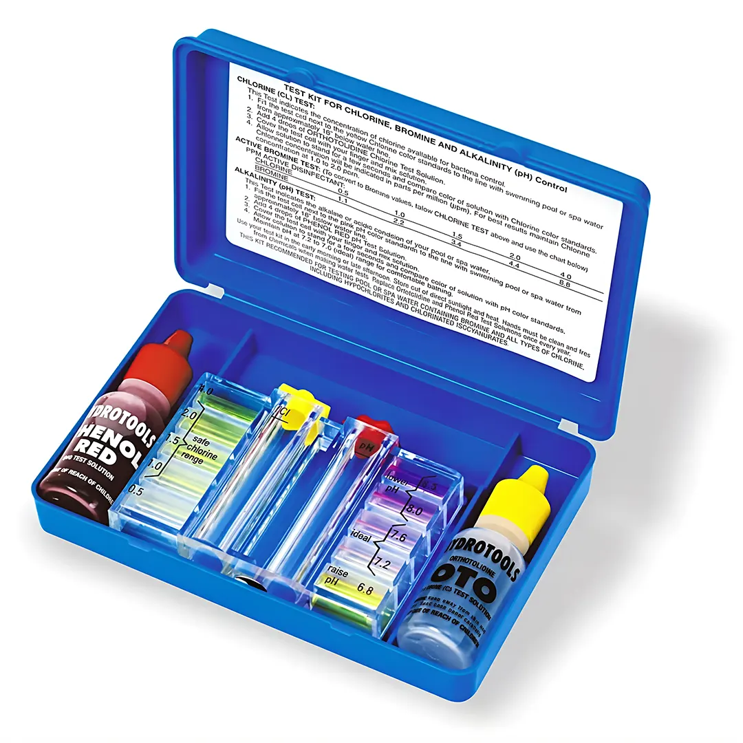 Test kit μέτρησης pH και χλωρίου πισίνας με αντιδραστήρια OTO